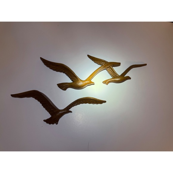 Homco Other - Vintage Syroco Homco Faux Wood Flying Birds Wall Decor USA MCM